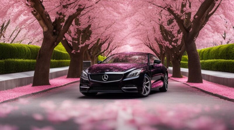 cherry blossom car wrap