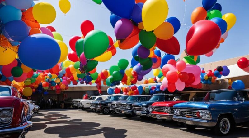used car lot balloons