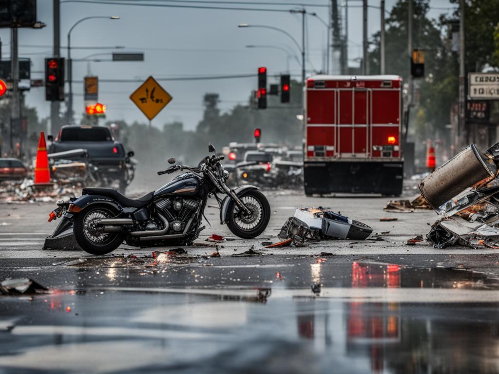 Crash involving motorcycle on Washington Rd. in Martinez