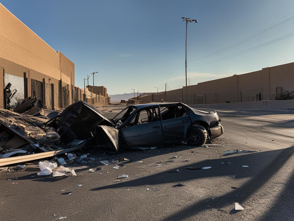 El Paso car collision scene