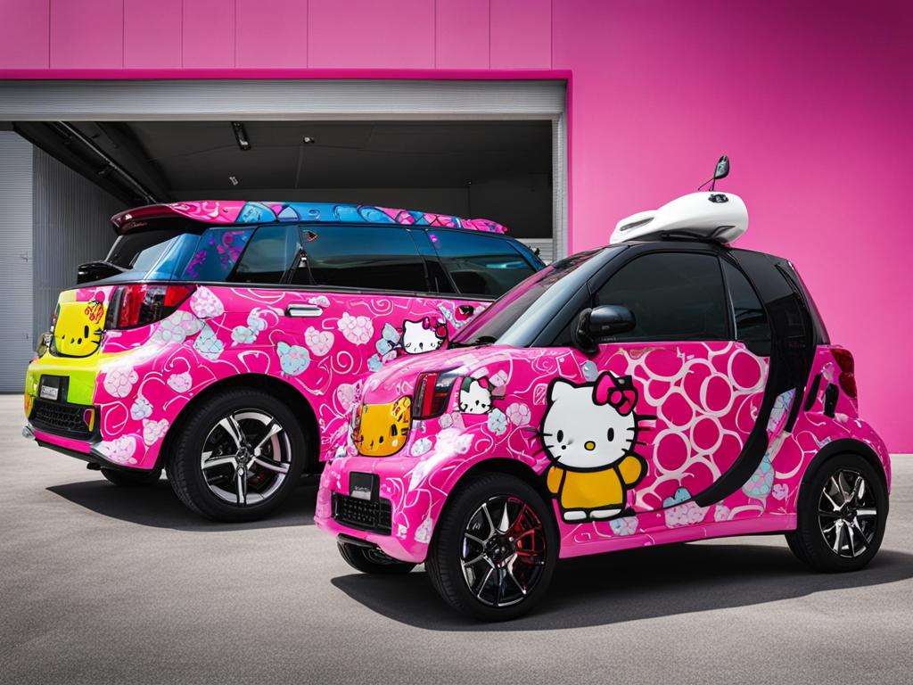 Hello Kitty Car Wrap vs. Hello Kitty Decals