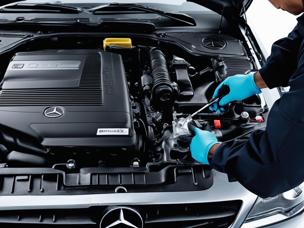 Mercedes coolant level check
