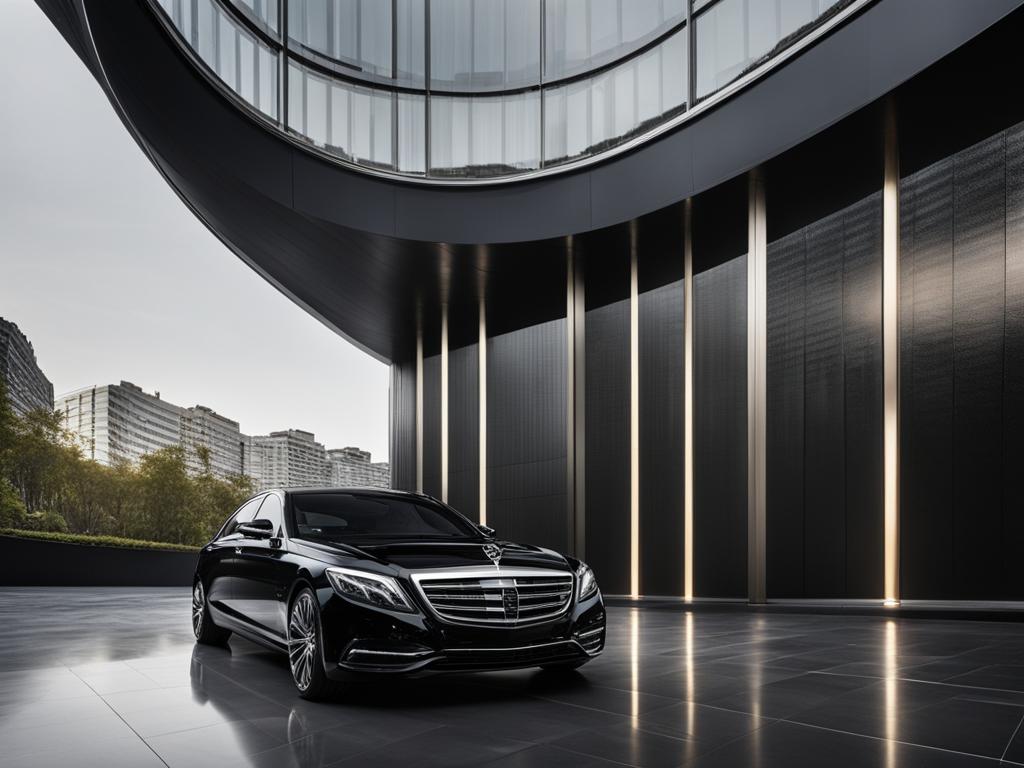 black luxury car rental