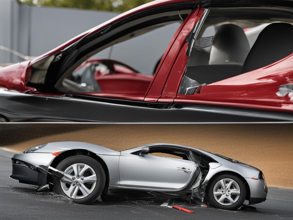 car accident fault determination by damage location