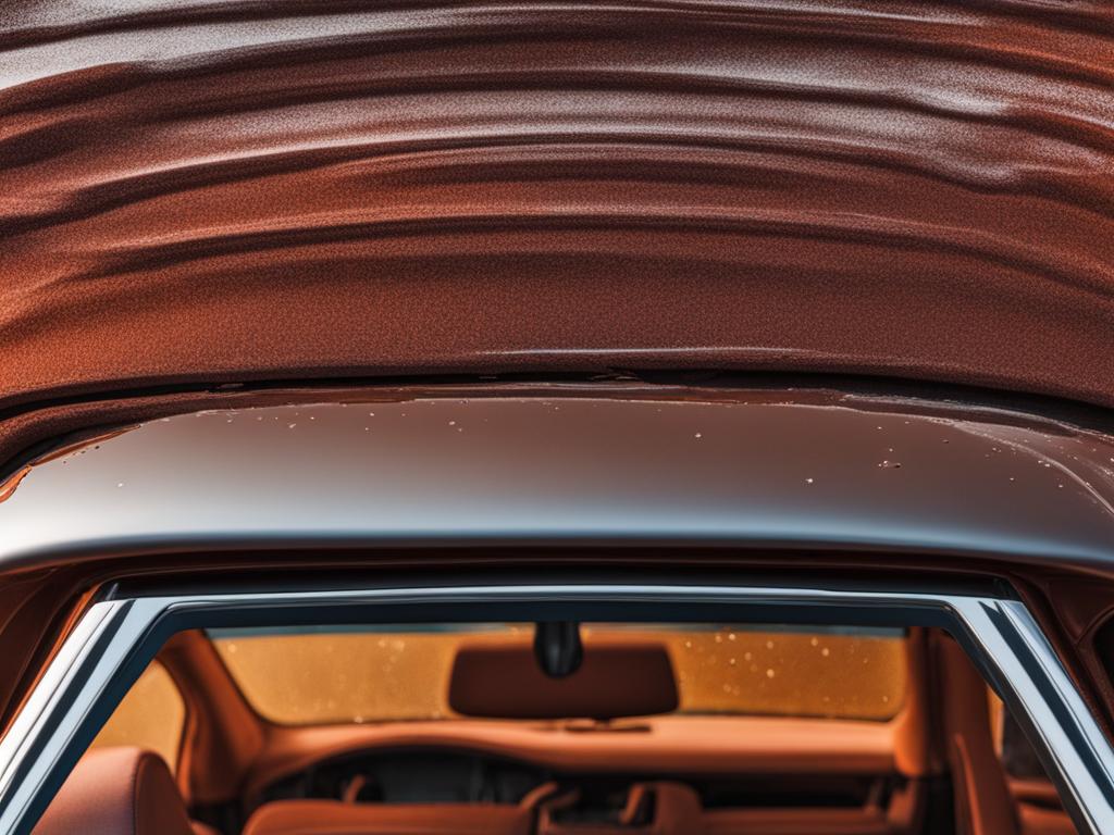 car paint bubbling on roof and hood