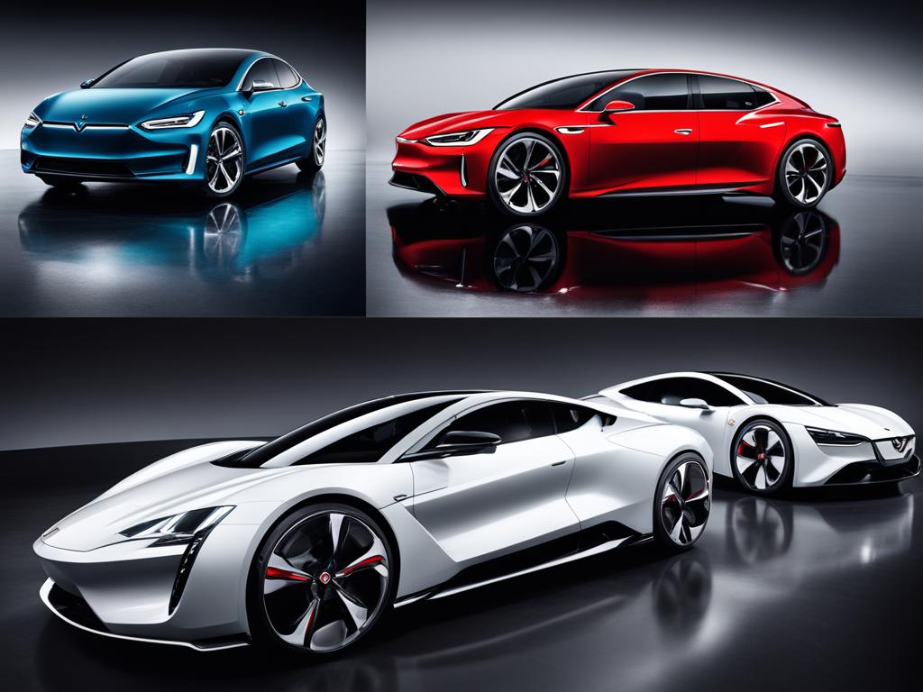 hybrid and electric cars with red interiors