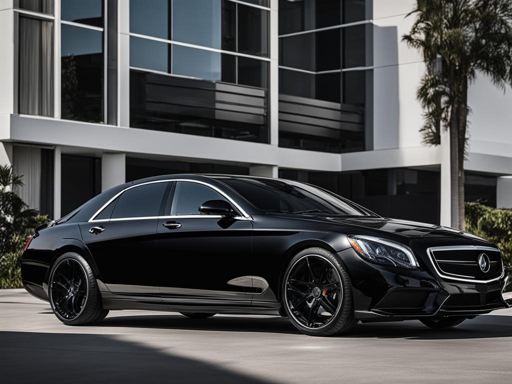 luxury black automobile accessories