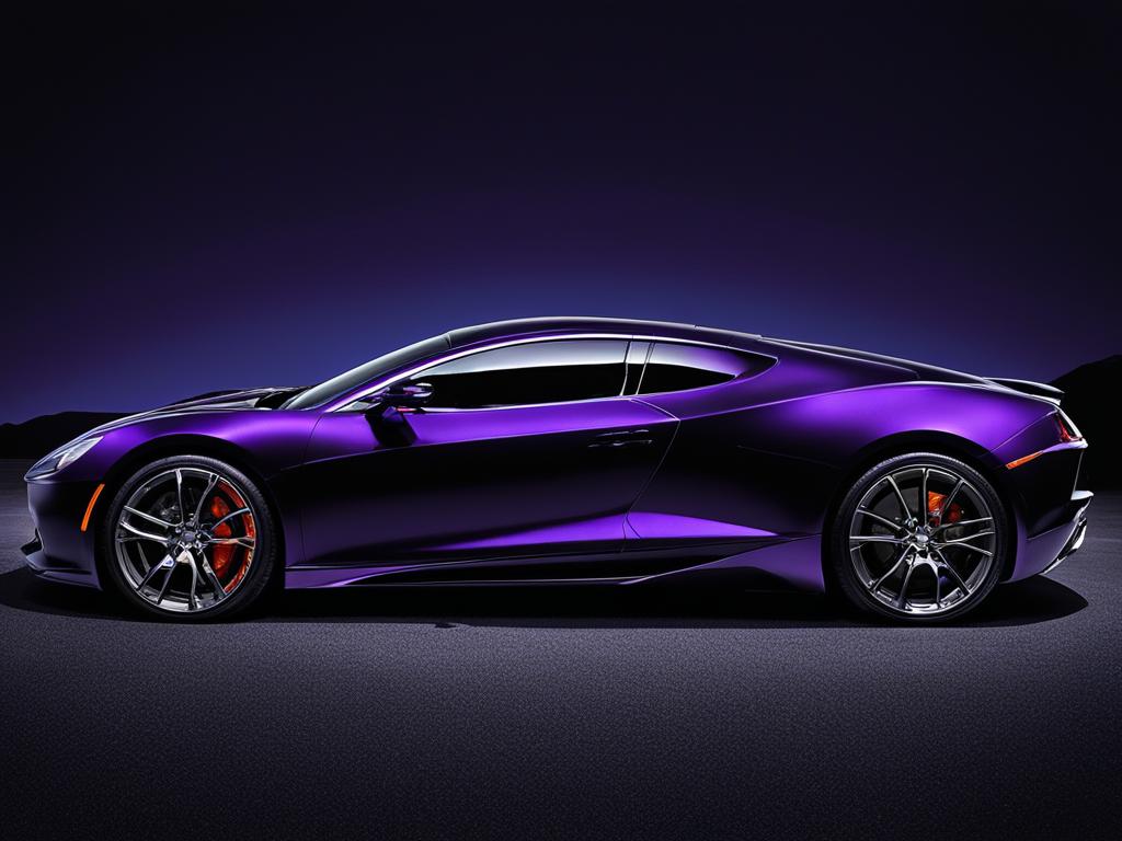 midnight purple car wrap
