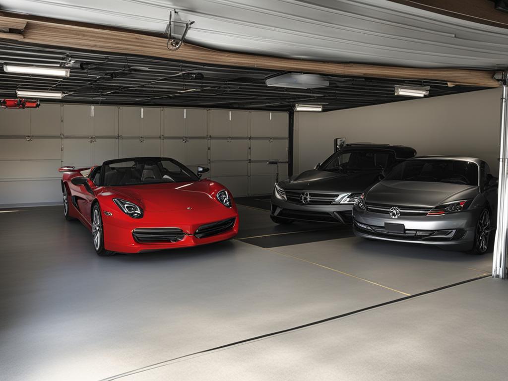 minimum three-car garage size