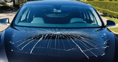 tesla cracked windshield