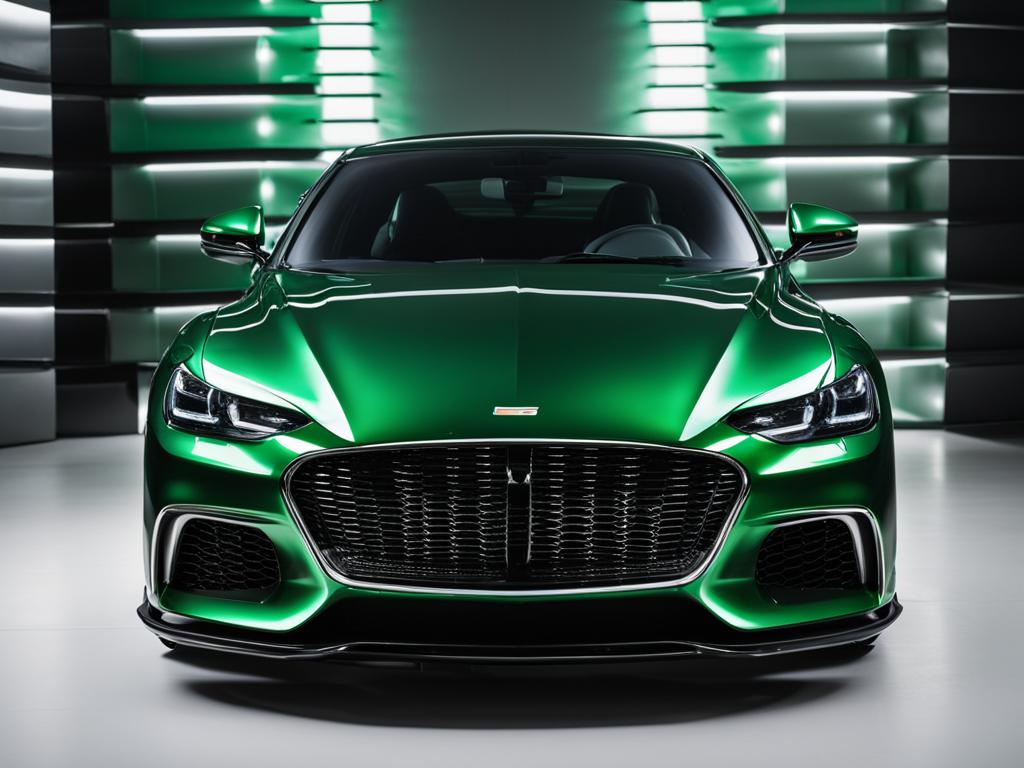 Emerald green car