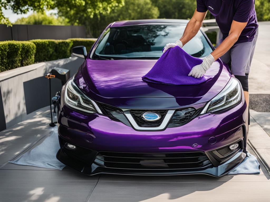 caring for purple car wraps