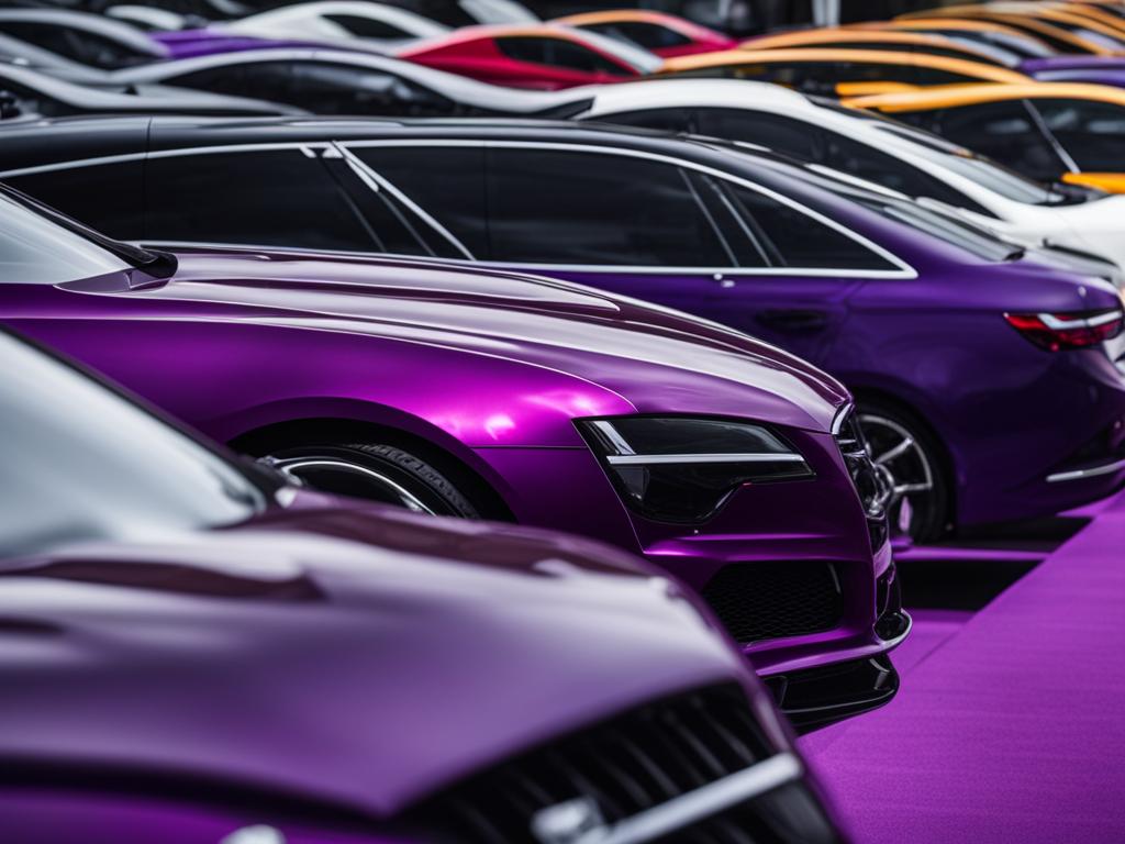 choosing the right shade of purple car paint