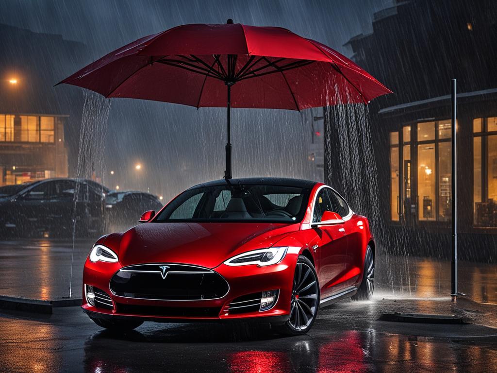 protecting Tesla charging equipment from rain