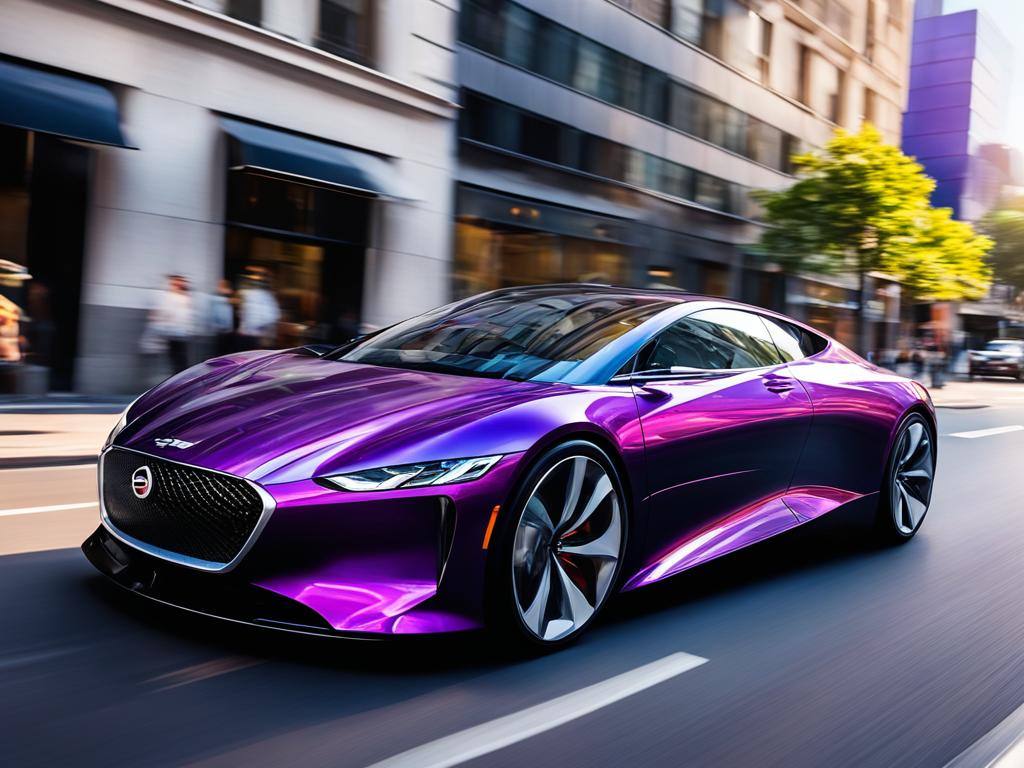 purple car wrap resurgence