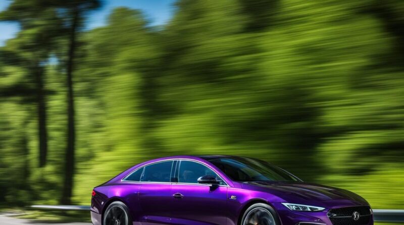 purple color car
